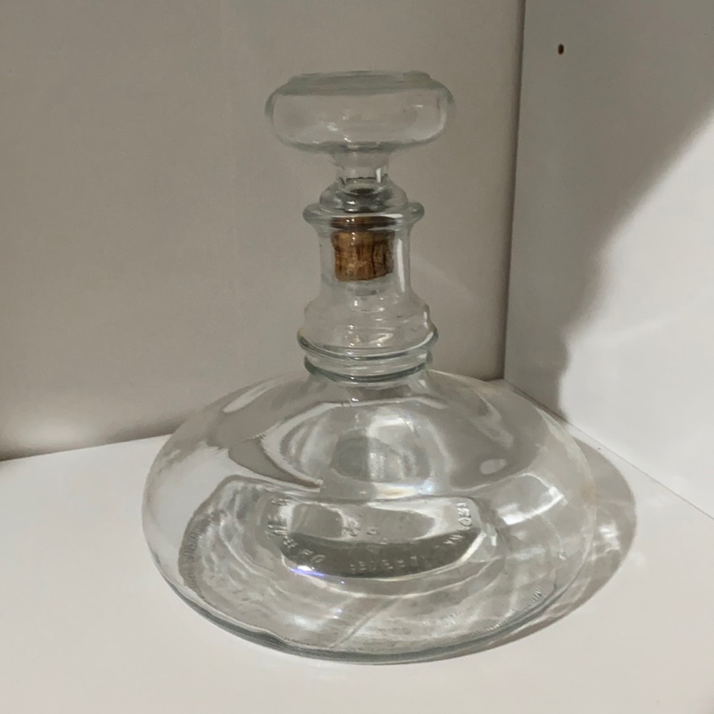 Clear glass decanter
